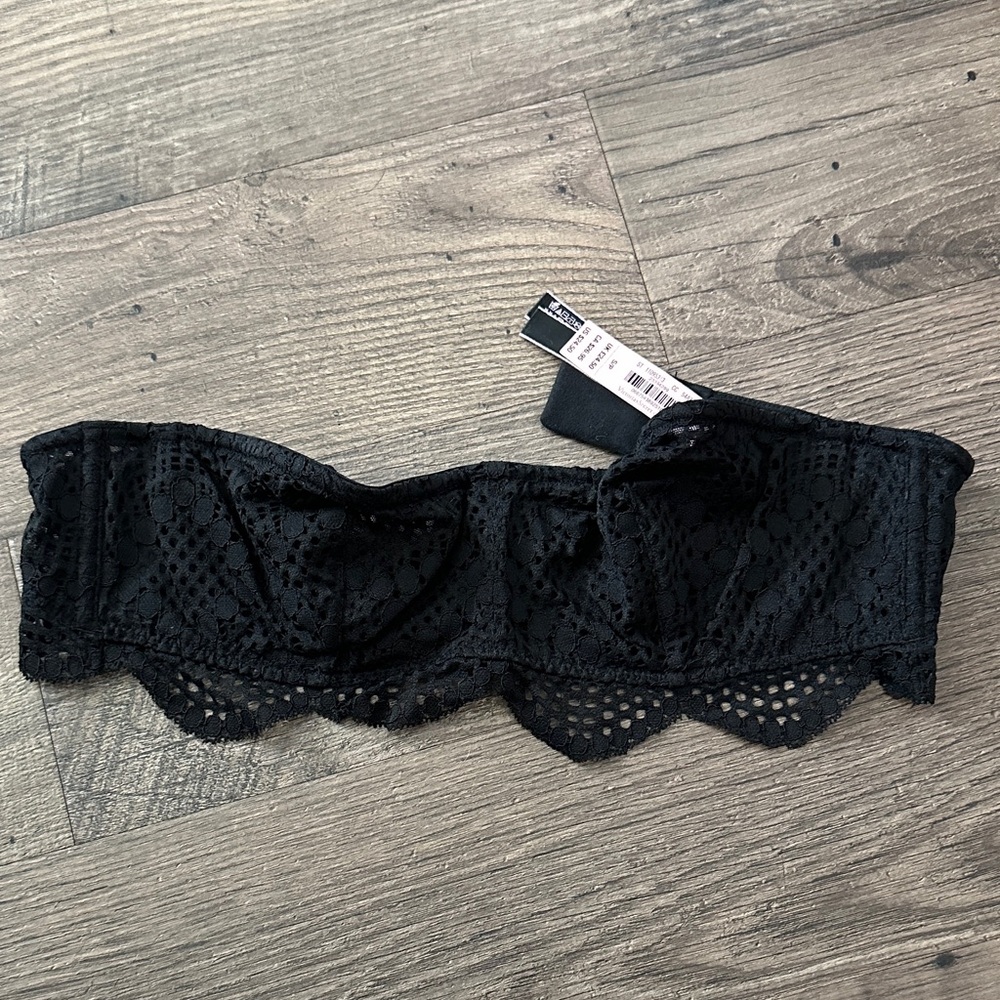 NWT Victoria's Secret Black Lace Bandeau